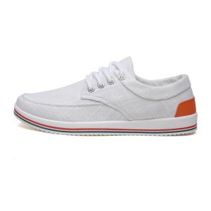 Casual canvas breathable sneakers washed denim men's shoes plus size